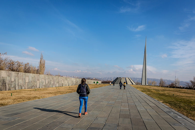 Entering the Genocide Memorial Complex, Yerevan