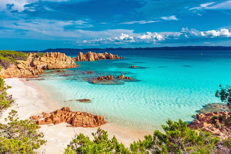 The crystal clear waters of the Maddalena archipelago, Sardinia