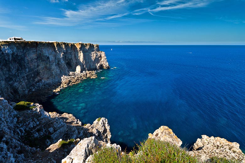 Cliffs along the north coast near Cala Morell