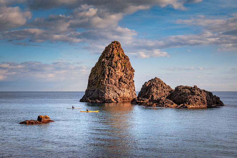 Kayaking on Sicily's east coast