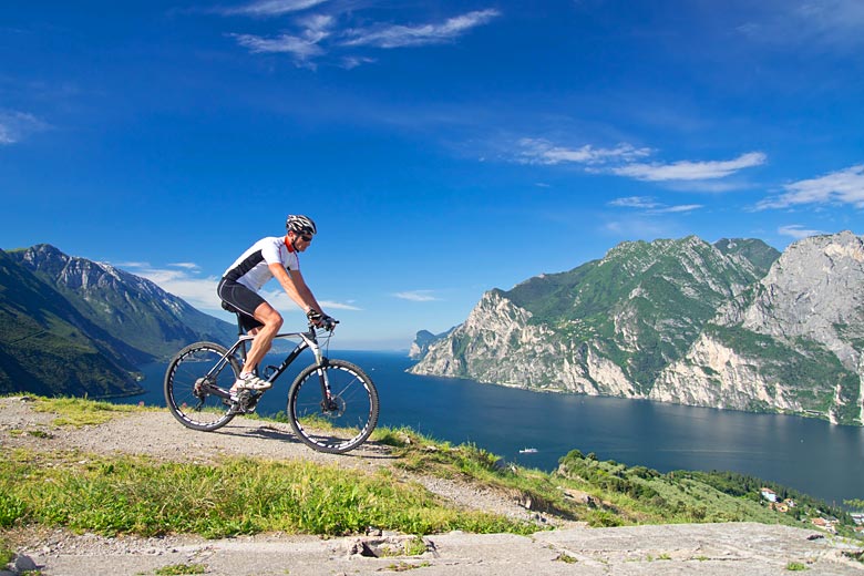 Mountain biking in the north of Lake Garda