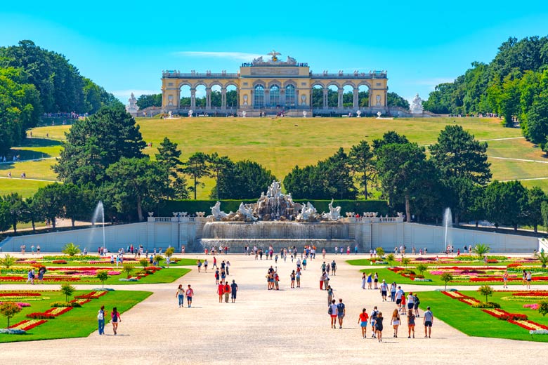 The immaculate Schönbrunn Palace Gardens, Vienna