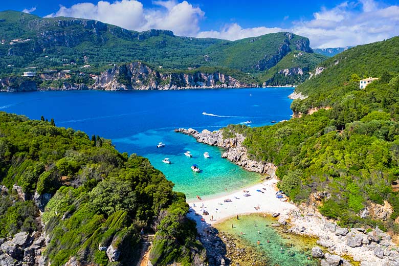 Secluded Limni Beach on Corfu's west coast