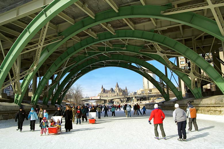 Skating on the Rideau Canal, Ottawa, Canada