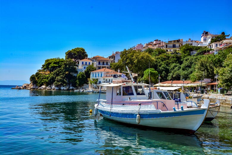 The port in Skiathos Town