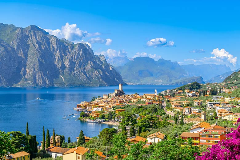 Dramatic surroundings of Malcesine, Lake Garda